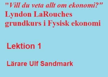 Grundkurs i Fysisk ekonomi: Lektion 1