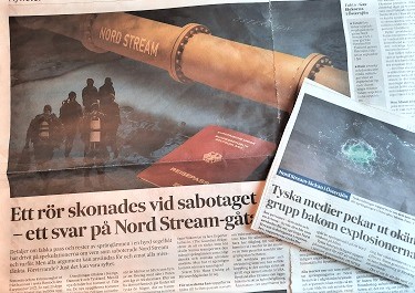 Nord Stream blåstes upp stort i SvD den 12.3